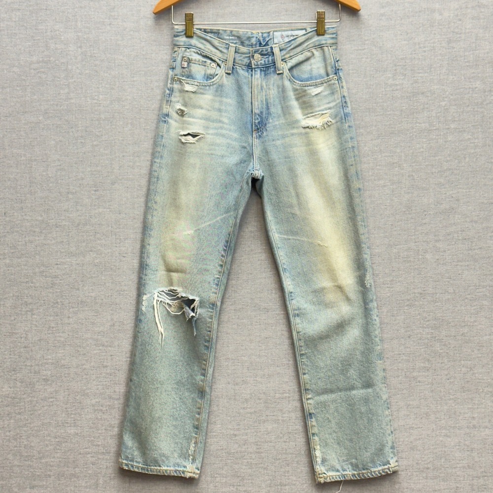 AG Adriano Goldschmied The Rhett Distressed Light Wash Denim Jeans Womens 24R